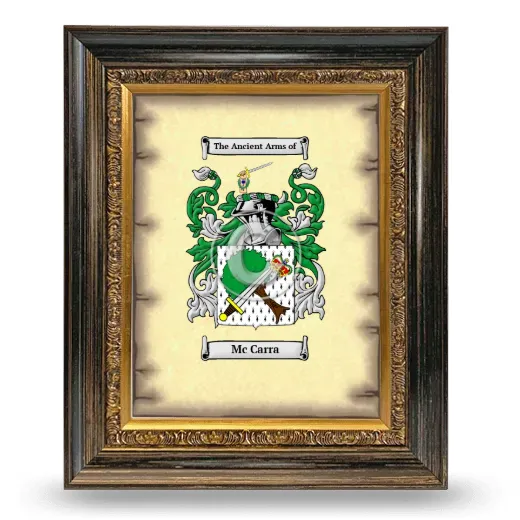 Mc Carra Coat of Arms Framed - Heirloom