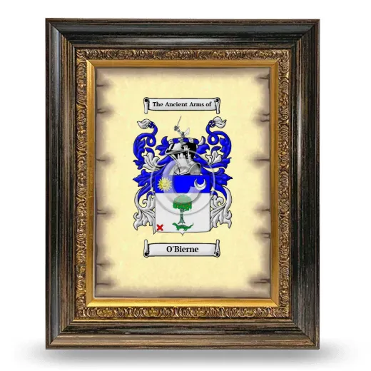 O'Bierne Coat of Arms Framed - Heirloom