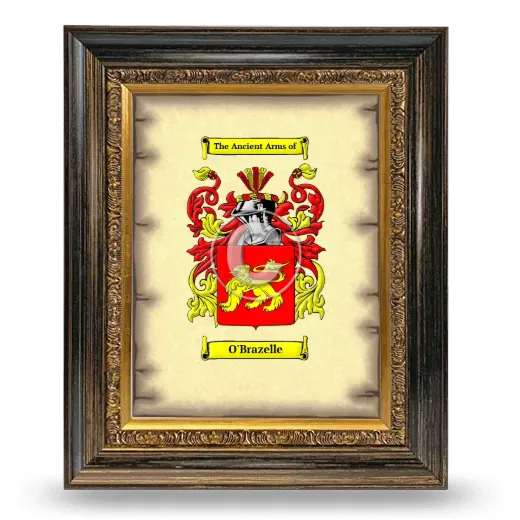 O'Brazelle Coat of Arms Framed - Heirloom