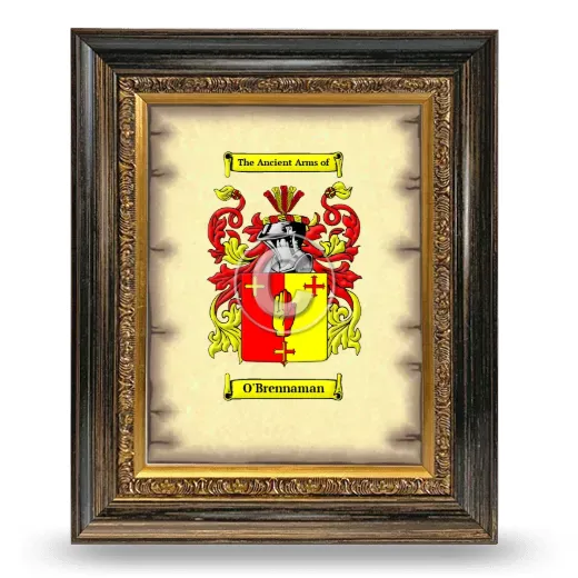O'Brennaman Coat of Arms Framed - Heirloom