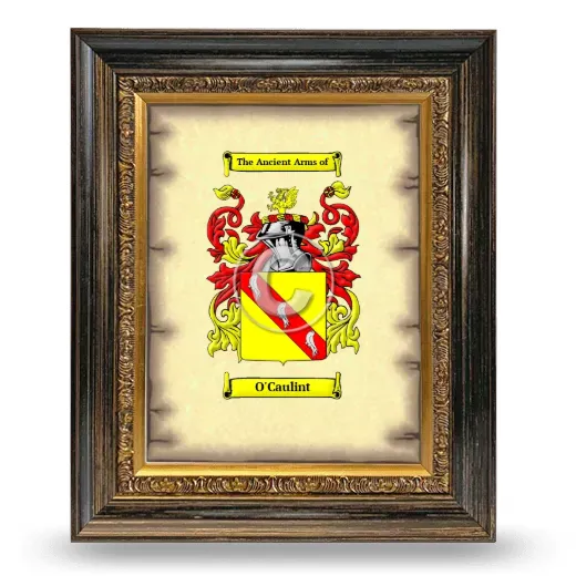 O'Caulint Coat of Arms Framed - Heirloom