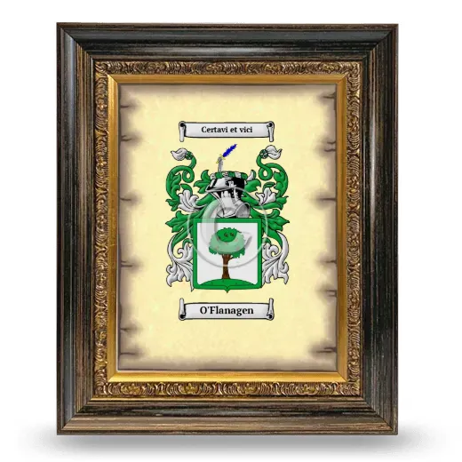 O'Flanagen Coat of Arms Framed - Heirloom