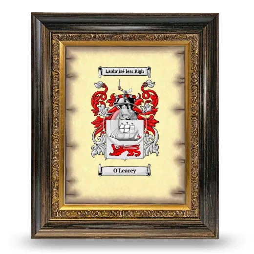 O'Learey Coat of Arms Framed - Heirloom