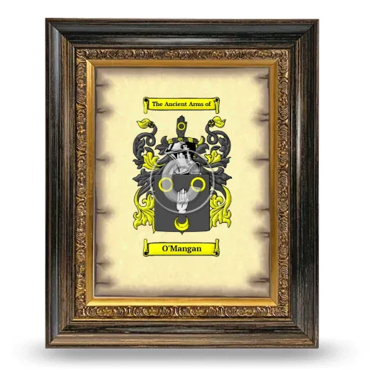 O'Mangan Coat of Arms Framed - Heirloom
