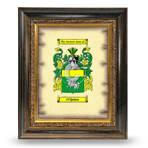 O'Quinn Coat of Arms Framed - Heirloom