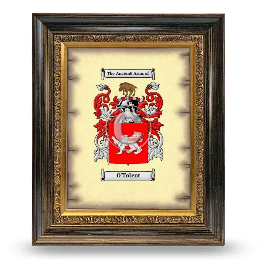 O'Tolent Coat of Arms Framed - Heirloom