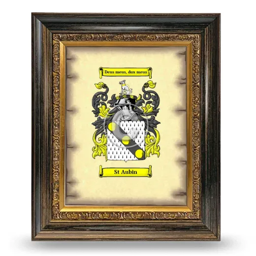St Aubin Coat of Arms Framed - Heirloom