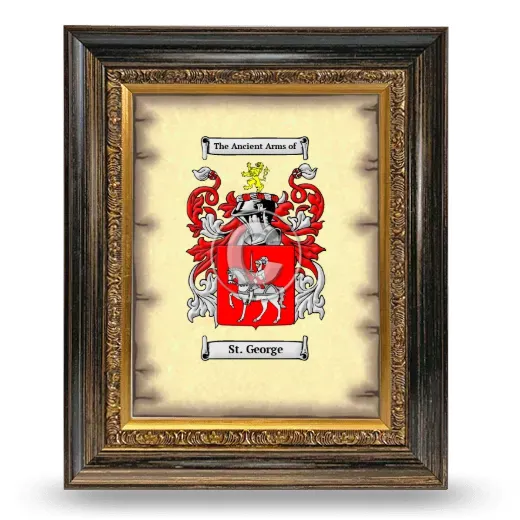 St. George Coat of Arms Framed - Heirloom