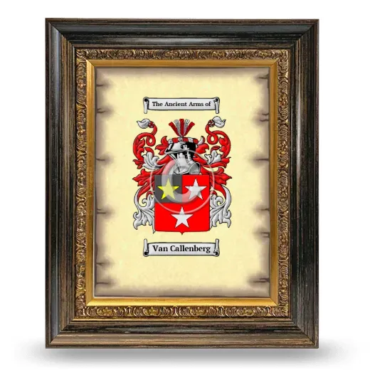 Van Callenberg Coat of Arms Framed - Heirloom