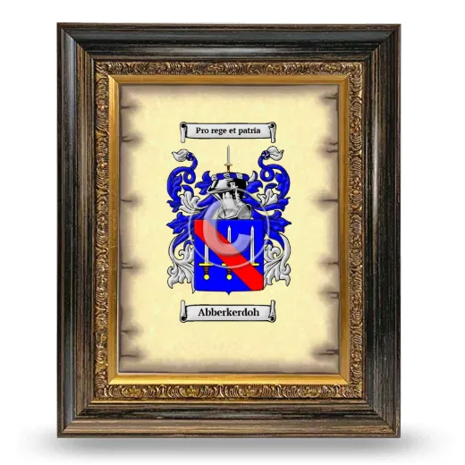 Abberkerdoh Coat of Arms Framed - Heirloom