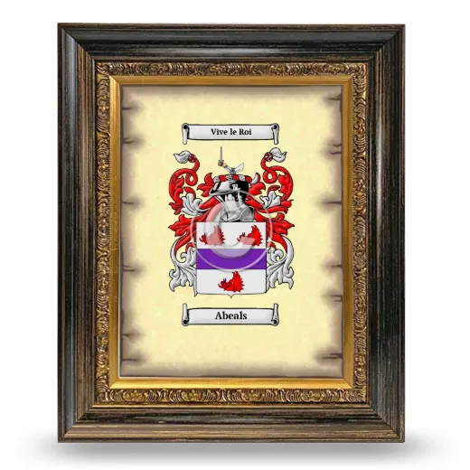 Abeals Coat of Arms Framed - Heirloom