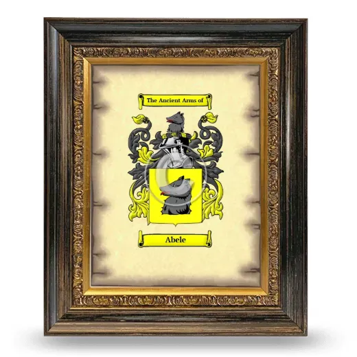 Abele Coat of Arms Framed - Heirloom