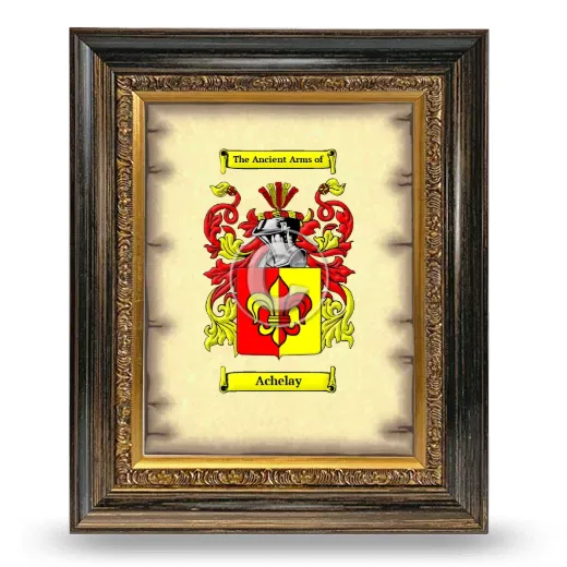 Achelay Coat of Arms Framed - Heirloom