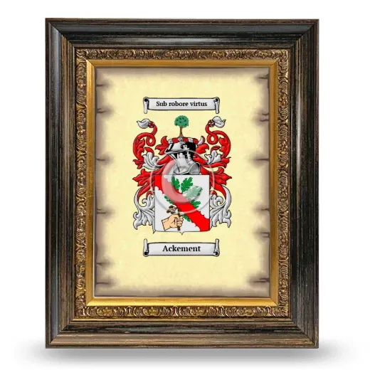 Ackement Coat of Arms Framed - Heirloom