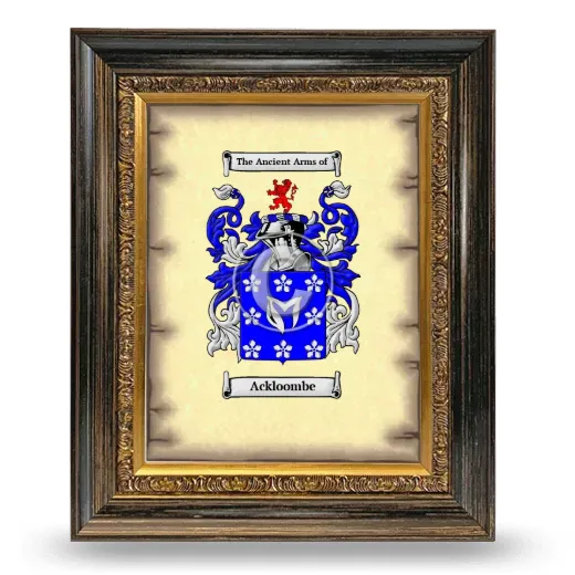 Ackloombe Coat of Arms Framed - Heirloom