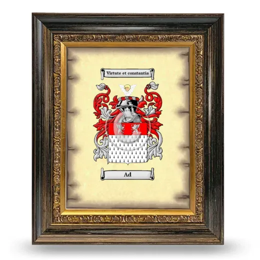 Ad Coat of Arms Framed - Heirloom