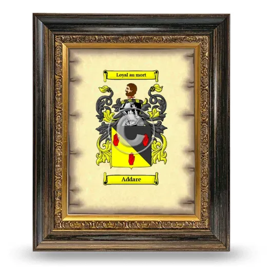 Addare Coat of Arms Framed - Heirloom