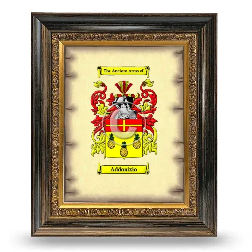 Addonizio Coat of Arms Framed - Heirloom