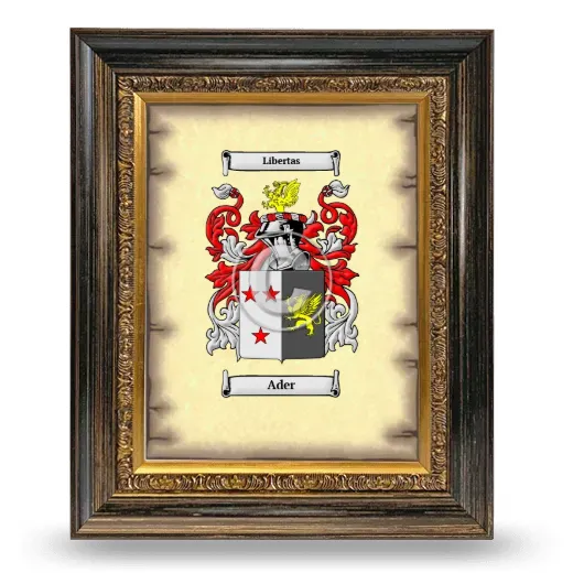 Ader Coat of Arms Framed - Heirloom