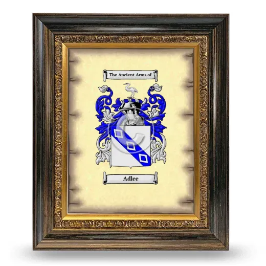 Adlee Coat of Arms Framed - Heirloom