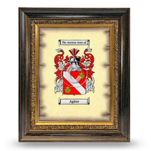 Agirre Coat of Arms Framed - Heirloom
