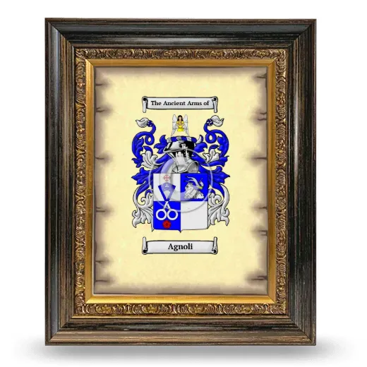 Agnoli Coat of Arms Framed - Heirloom