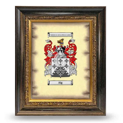 Aig Coat of Arms Framed - Heirloom