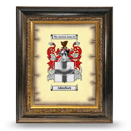 Aikinflock Coat of Arms Framed - Heirloom
