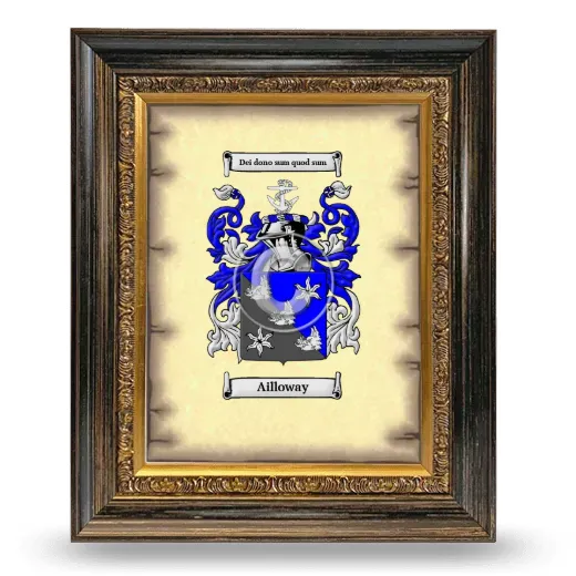 Ailloway Coat of Arms Framed - Heirloom