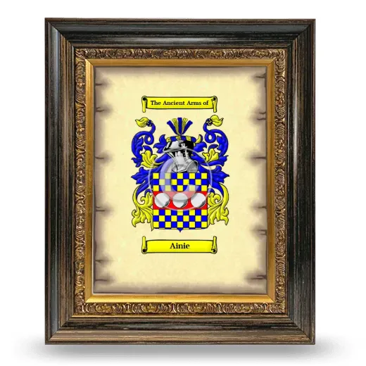 Ainie Coat of Arms Framed - Heirloom