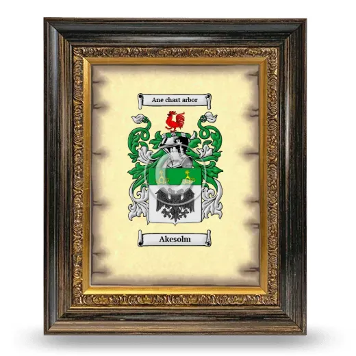 Akesolm Coat of Arms Framed - Heirloom