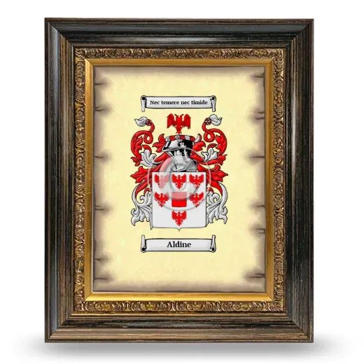 Aldine Coat of Arms Framed - Heirloom