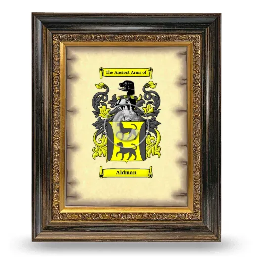 Aldman Coat of Arms Framed - Heirloom