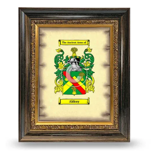 Aldray Coat of Arms Framed - Heirloom