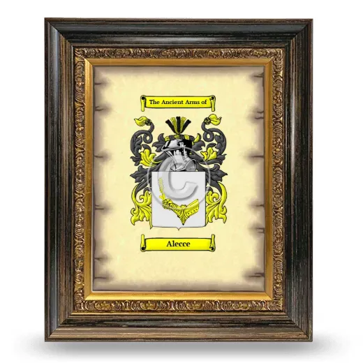 Alecce Coat of Arms Framed - Heirloom