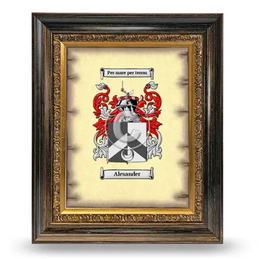 Alesander Coat of Arms Framed - Heirloom
