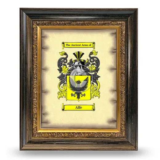 Alfe Coat of Arms Framed - Heirloom