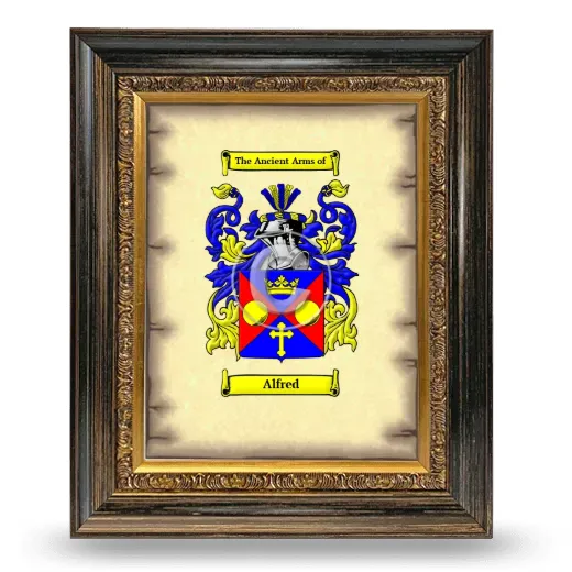 Alfred Coat of Arms Framed - Heirloom