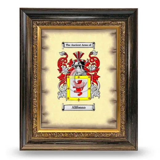 Alifonso Coat of Arms Framed - Heirloom