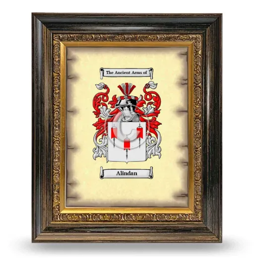 Alindan Coat of Arms Framed - Heirloom