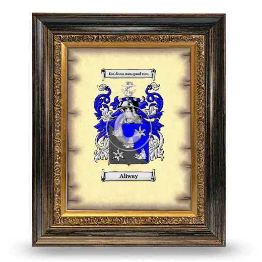 Aliway Coat of Arms Framed - Heirloom