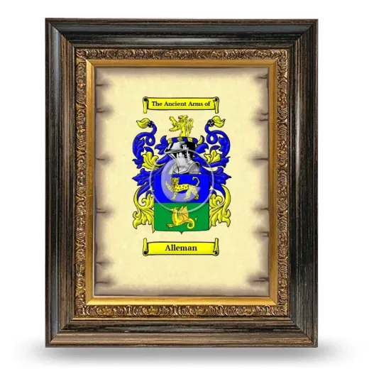 Alleman Coat of Arms Framed - Heirloom