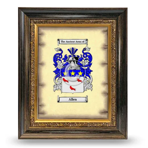 Allen Coat of Arms Framed - Heirloom