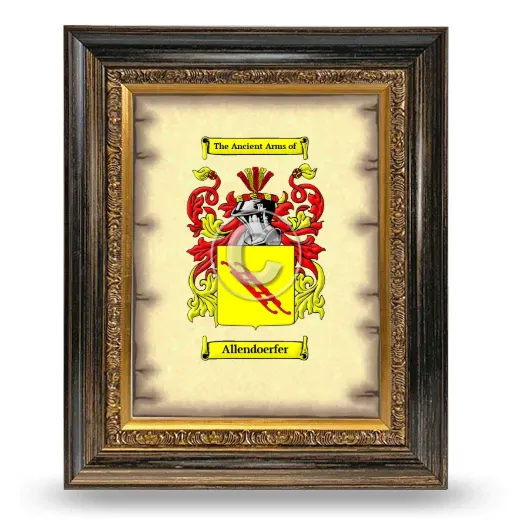 Allendoerfer Coat of Arms Framed - Heirloom