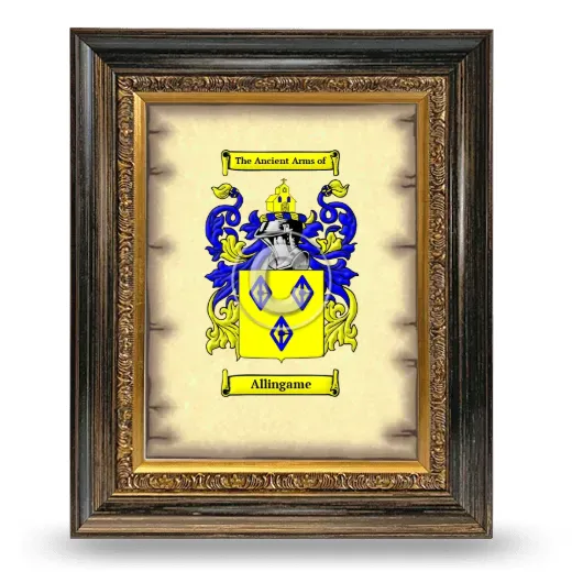 Allingame Coat of Arms Framed - Heirloom