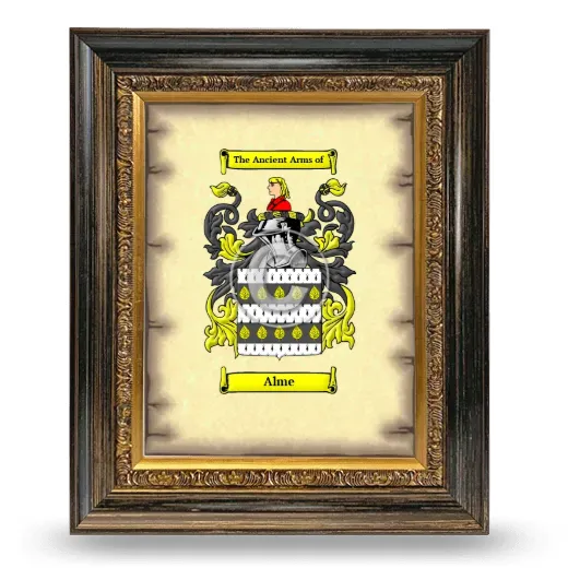 Alme Coat of Arms Framed - Heirloom