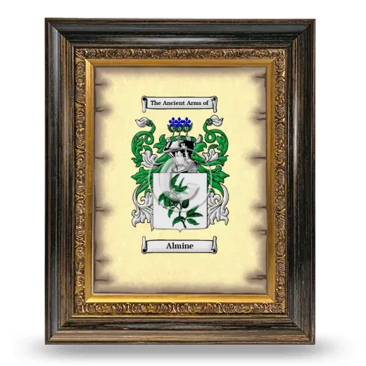 Almine Coat of Arms Framed - Heirloom