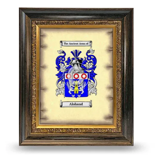 Alohand Coat of Arms Framed - Heirloom