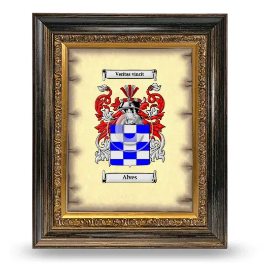 Alves Coat of Arms Framed - Heirloom