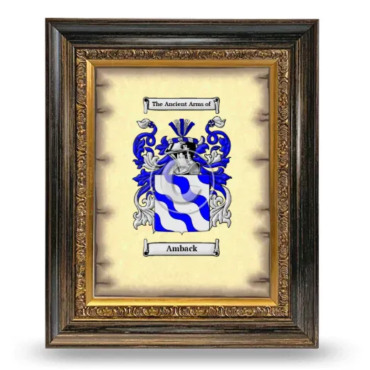 Amback Coat of Arms Framed - Heirloom